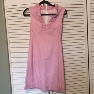 Pink seersucker Lilly Pulitzer dress